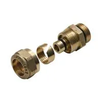 Соединитель латунный свинчиваемый с внутриней резьбой для труб многослойных Kan-therm Press