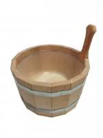 Шайка одноручная 5л с пластмассовой вставкой, ОЛЬХА