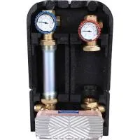 Насосная группа STOUT SDG-0038-182501 с теплообменником 18 пластин, без насоса в теплоизоляции