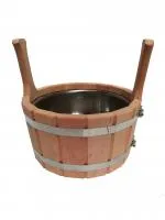 Шайка 12л с нержавеющей вставкой, ОЛЬХА