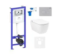 Комплект инсталляции и унитаза 7 в 1 Lavinia Boho Relfix Smart V-Clean 87561123  