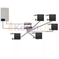 Система отопления № 2 до 50кв (5 точек отопления) 