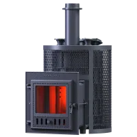 Печь для бани ТехноЛит AVANGARD ЗК 25 (M) Ураган в круглой сетке