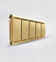 Алюминиевый дизайнерский радиатор SILVER S (золото муар)