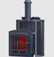 Печь для бани ТехноЛит AVANGARD ЗК 35 (П2) Ураган в круглой сетке