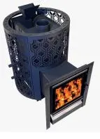 Печь-Камин Народная 16 (Aisi430) Закрытая Каменка (сетка трансформер)