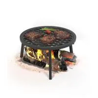 Решетка гриль чугунная Везувий Стейк Ø 450мм с подставкой